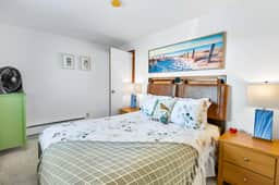 Full Apt with large kitchen across the street from the beach.